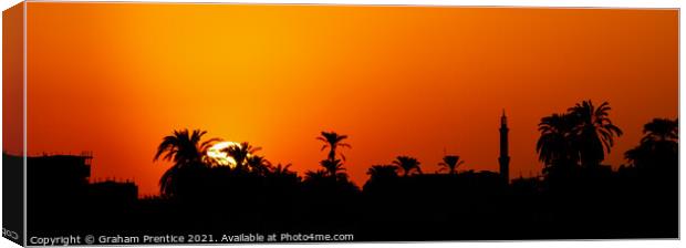 Egyptian Sunset Canvas Print by Graham Prentice
