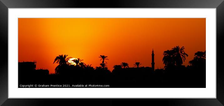 Egyptian Sunset Framed Mounted Print by Graham Prentice