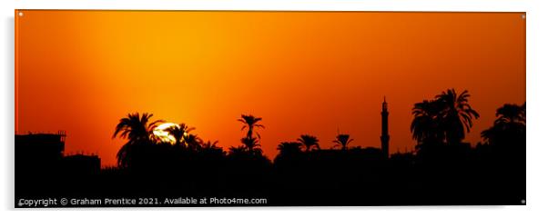 Egyptian Sunset Acrylic by Graham Prentice