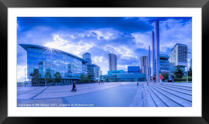 The Media City piazza. Framed Mounted Print by Bill Allsopp