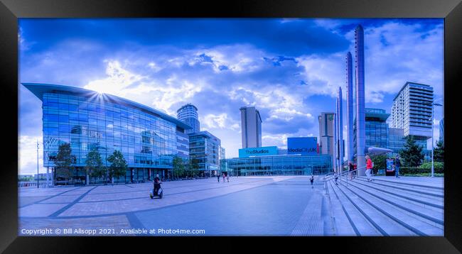 The Media City piazza. Framed Print by Bill Allsopp