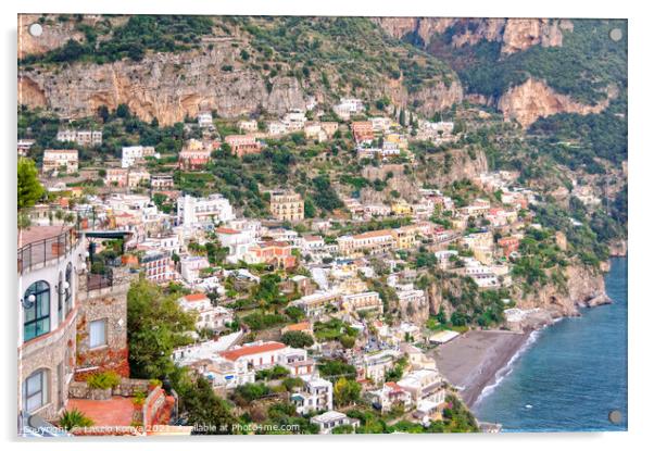 Positano - Amalfi Coast Acrylic by Laszlo Konya