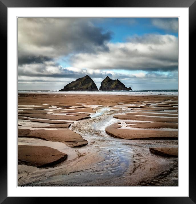 Holywell Bay Framed Mounted Print by Alan Barker