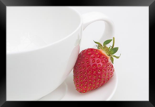 Teatime Strawberry Framed Print by Ann Garrett