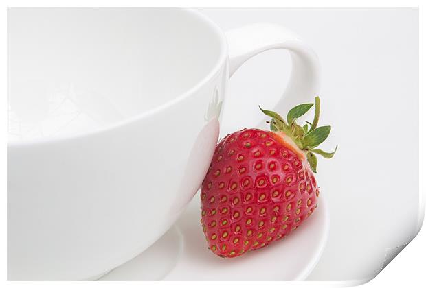 Teatime Strawberry Print by Ann Garrett