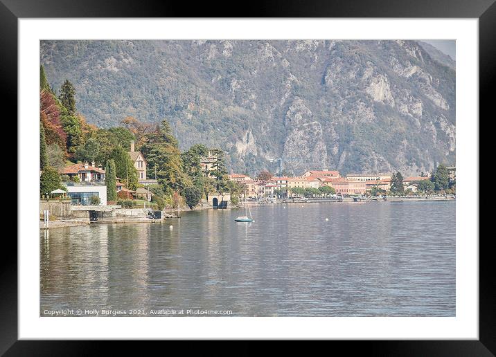 Lake Como Northern Italys Laombardy region  Framed Mounted Print by Holly Burgess