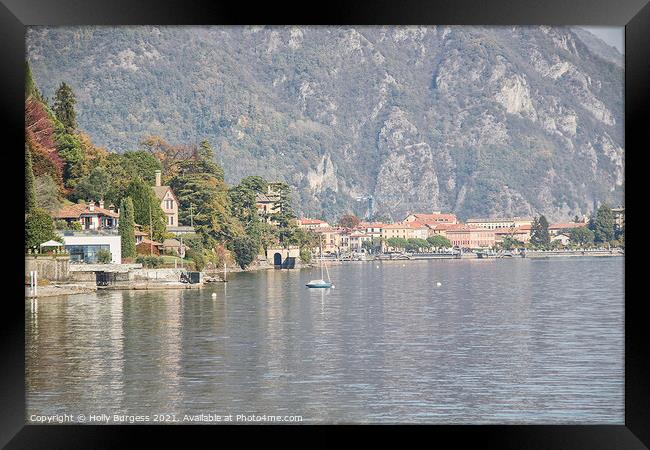 Lake Como Northern Italys Laombardy region  Framed Print by Holly Burgess