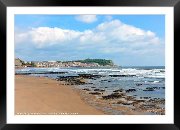 Scarborough on a windy day in Yorkshire. Framed Mounted Print by john hill