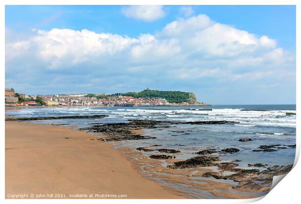 Scarborough on a windy day in Yorkshire. Print by john hill