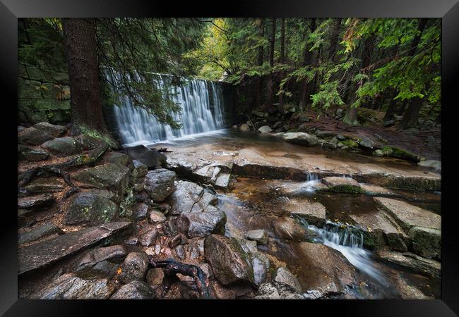 Wild Waterfall in Karpacz Framed Print by Artur Bogacki