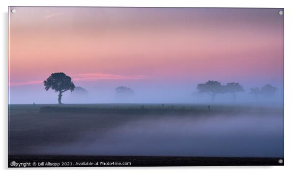 Dawn landscape. Acrylic by Bill Allsopp
