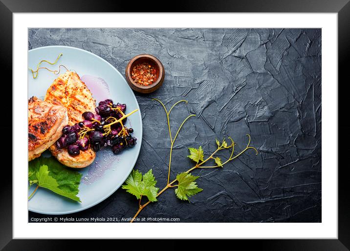 Roast chicken fillet Framed Mounted Print by Mykola Lunov Mykola