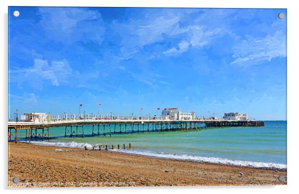 Worthing Pier Painting Acrylic by Geoff Smith
