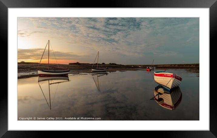 Norfolk sunset Framed Mounted Print by James Catley