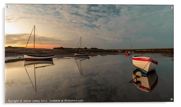 Norfolk sunset Acrylic by James Catley