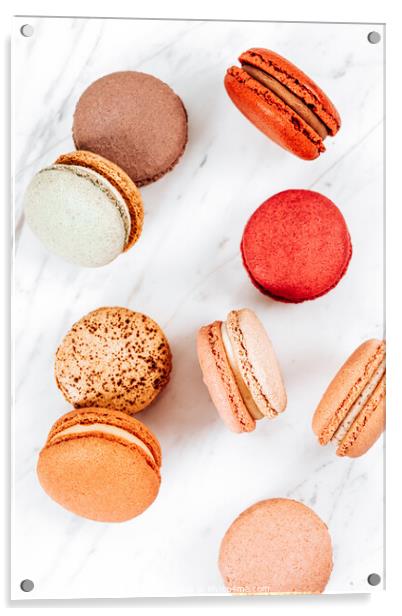 Sweet Macaron, Macarons Cookies Print, French Macaroons Acrylic by Radu Bercan