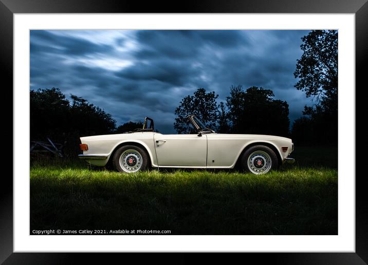 Triumph TR6  Framed Mounted Print by James Catley