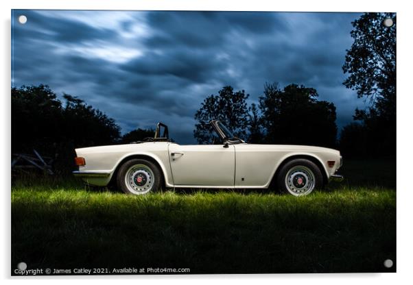 Triumph TR6  Acrylic by James Catley
