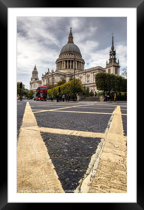 St Pauls Alternative View Framed Mounted Print by John Lawrence
