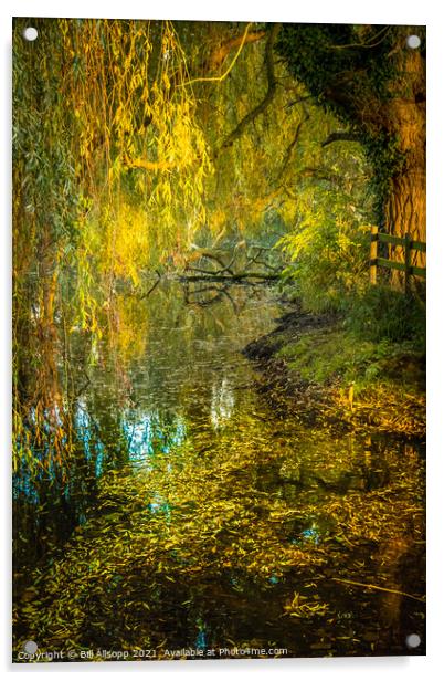 Weeping Willow. Acrylic by Bill Allsopp