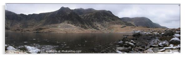 Frozen Lake, Cwm Idwal, Snowdonia, Wales Acrylic by Imladris 