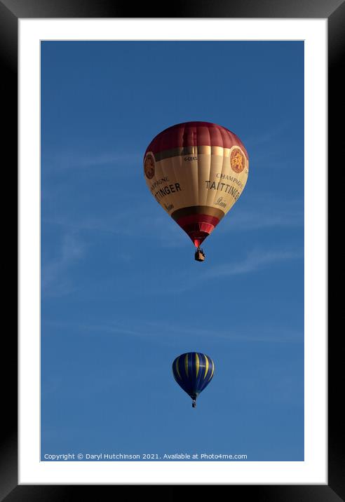 Up, up and away, my beautiful, my beautiful balloon Framed Mounted Print by Daryl Peter Hutchinson