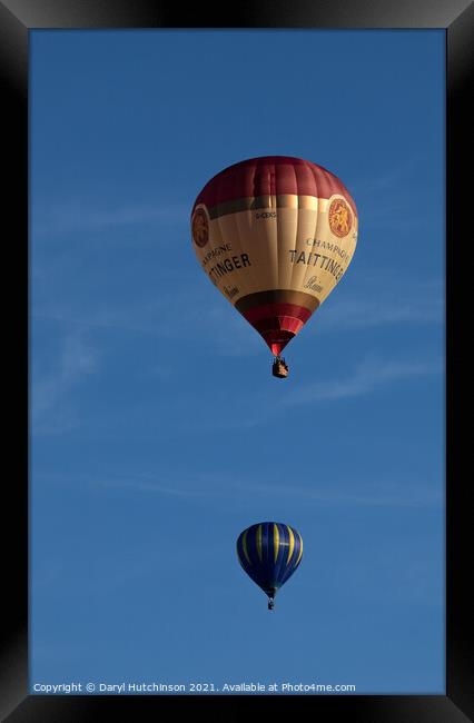 Up, up and away, my beautiful, my beautiful balloon Framed Print by Daryl Peter Hutchinson