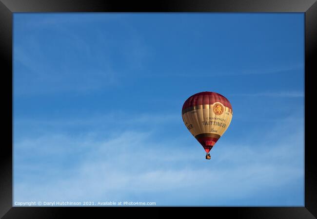 Up, up and away, my beautiful, my beautiful balloon Framed Print by Daryl Peter Hutchinson