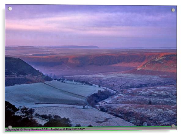 First Frost, Hole of Horcum North York Moors Acrylic by Tony Gaskins