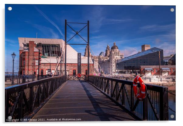 Pier Head, Liverpool. Acrylic by Bill Allsopp