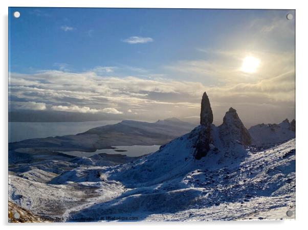 The Old Man of Storr Acrylic by Donna Jack