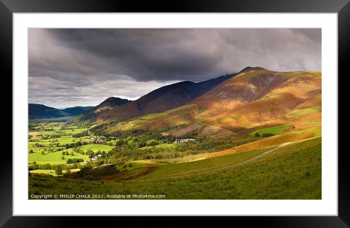 Skiddaw looking from Latrigg fell 99 Framed Mounted Print by PHILIP CHALK