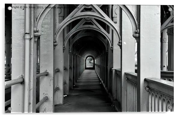 The High Level Bridge, Newcastle upon Tyne (B&W) Acrylic by Jim Jones