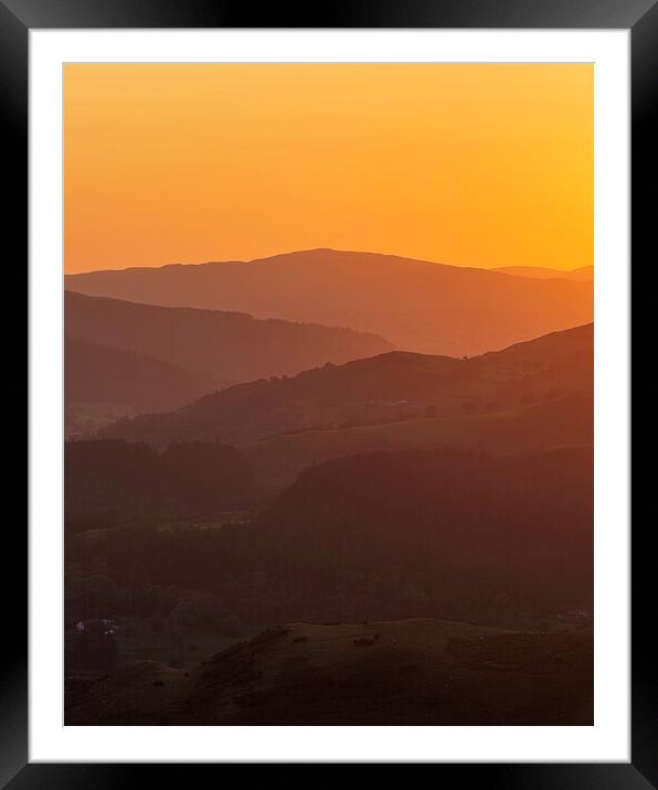 Panorama Walk sunset  Framed Mounted Print by Martin Noakes