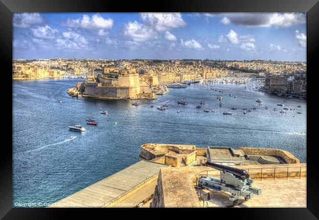  Valletta Harbour Malta Framed Print by David Pyatt