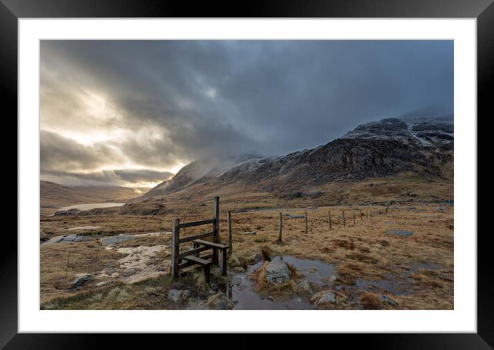 Tryfan and the Ogwen Valley Framed Mounted Print by Martin Noakes