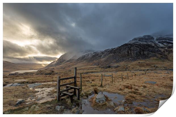 Tryfan and the Ogwen Valley Print by Martin Noakes