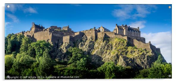 Edinburgh Castle Acrylic by Jeff Whyte