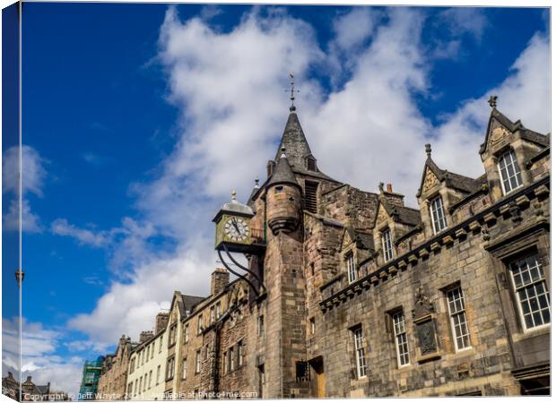 Canongate Tolbooth Canvas Print by Jeff Whyte
