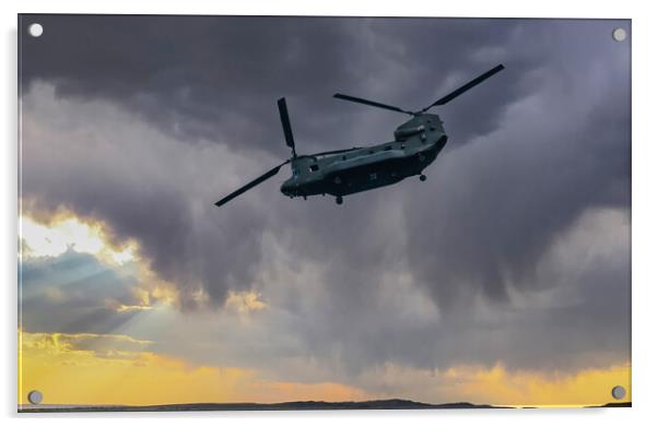 Chinook Helicopter Acrylic by David Martin