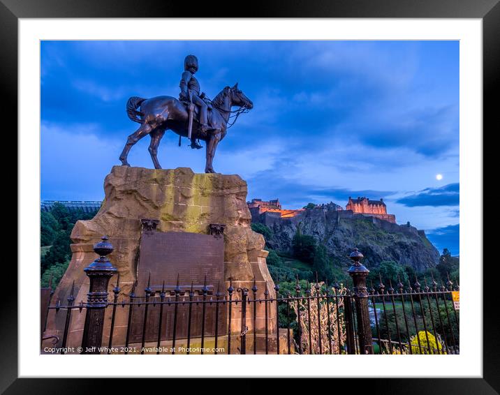 Royal Scots Greys Monument Framed Mounted Print by Jeff Whyte