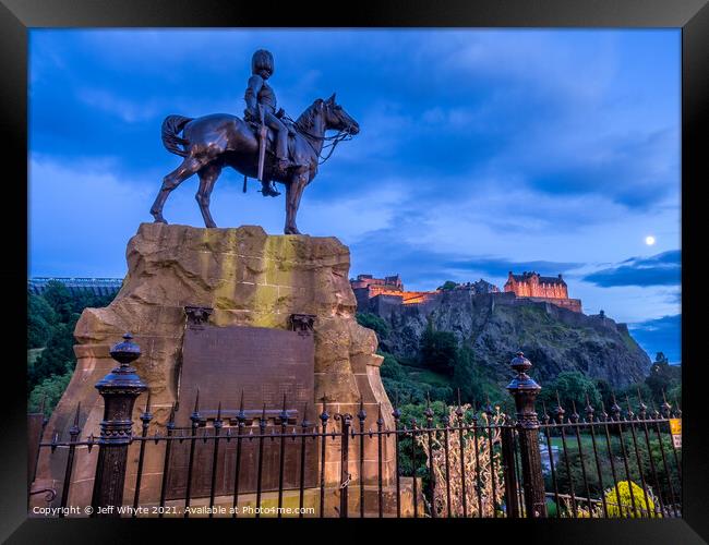 Royal Scots Greys Monument Framed Print by Jeff Whyte
