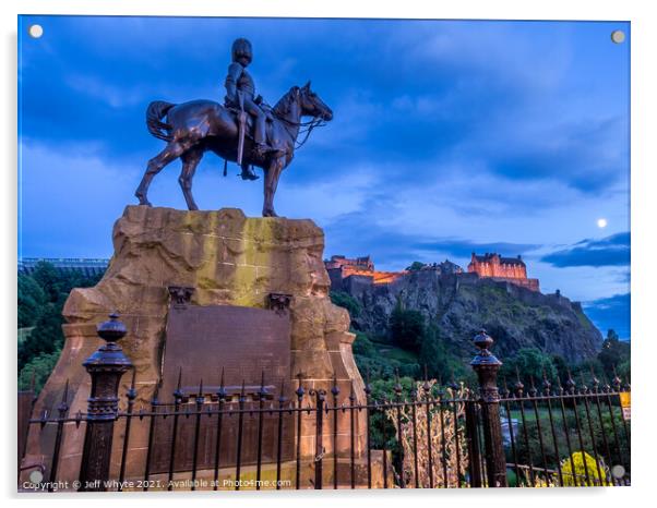 Royal Scots Greys Monument Acrylic by Jeff Whyte