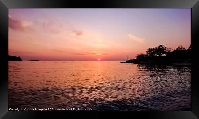 Croatian sunset  Framed Print by Mark Lumpkin