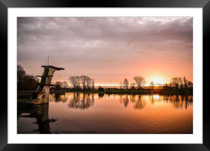 Coate Water Sunrise Framed Mounted Print by Reidy's Photos