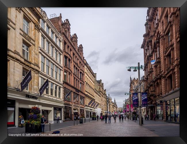 Buchanan Street in Glasgow Framed Print by Jeff Whyte