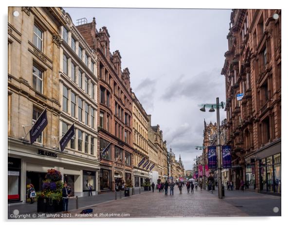 Buchanan Street in Glasgow Acrylic by Jeff Whyte
