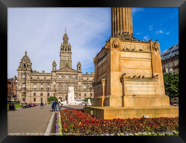 George Square in Glasgow Framed Print by Jeff Whyte