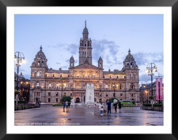 Glasgow City Chambers in George Square Framed Mounted Print by Jeff Whyte