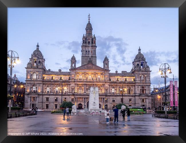 Glasgow City Chambers in George Square Framed Print by Jeff Whyte